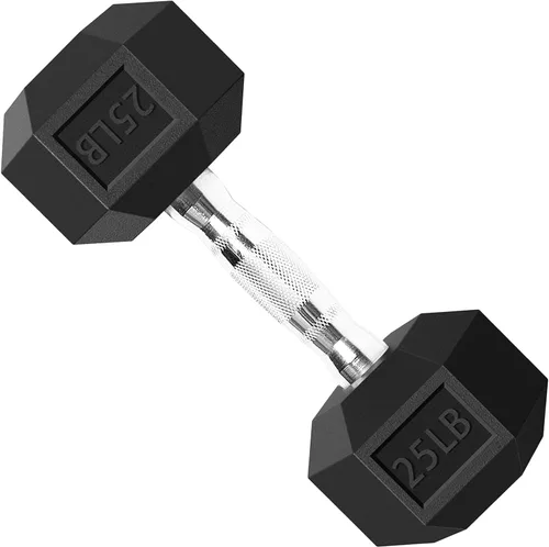 Miniatura 11 de Balelinko Rubber Grip Encased Dumbbell Cast Iron Weight with Anti-Slip Handle Dumbbell -Strength Training Equipment - Home Gym Accessories - Full