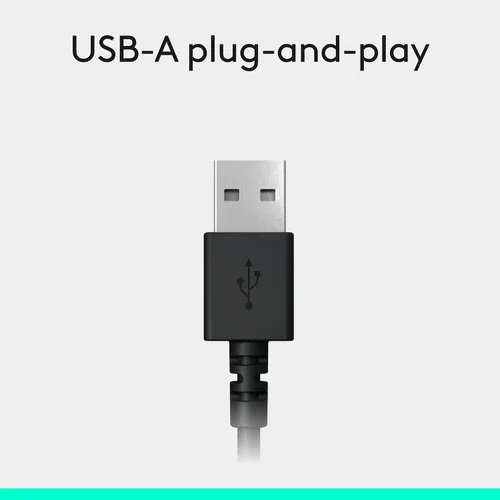 Miniatura 5 de Logitech H390 Auriculares con cable con micrófono, auriculares USB-A con micrófono para PC, micrófono con cancelación de ruido para reuniones