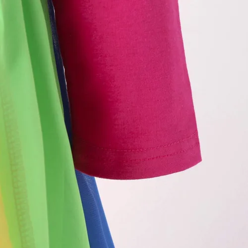 Miniatura 6 de Vestido de princesa para niños y niñas de 1 a 5 años de edad con empalme de arcoíris