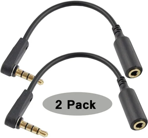 Miniatura 2 de Seadream Cable de extensión de 0.138 in de ángulo corto; 2 unidades de 6 pulgadas de 4 polos de 0.138 in de ángulo recto macho a hembra Cable