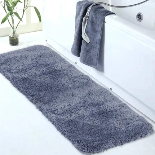 Miniatura 72 de Walensee Alfombra de baño antideslizante (16 x 24 pulgadas, color rubor) absorbente de agua, microfibra suave, lavable a máquina, alfombra de baño