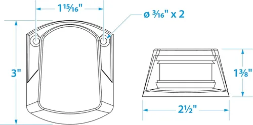 Miniatura 6 de SEACHOICE Luz de arco LED, navegación marina, cromo bicolor, visibilidad de 1 milla para vela o lanchas motoras de menos de 39 pies