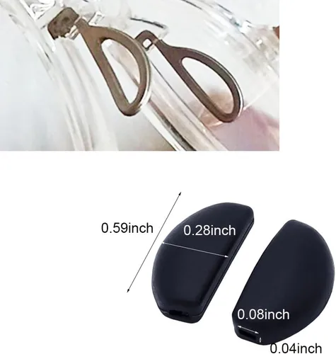 Miniatura 2 de Eyeglass Nose Pads 3Pairs Pieces Replacement Push Slide Slip in Silicone Nosepads for Eye Glasses Sunglasses