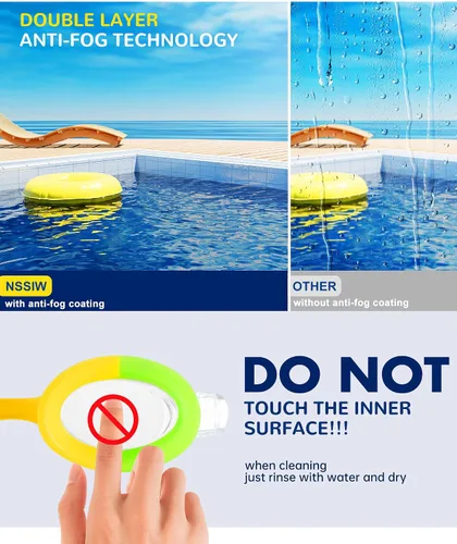 Miniatura 6 de NSSIW Kids Swim-Goggles Swimming-Goggles-for Kids: Goggles Anti Fog Pool No Leak 2 Pack Ages 3-16