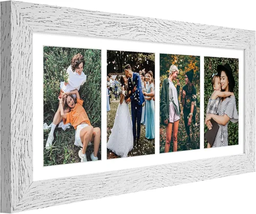 Miniatura 590 de Marcos de Fotos Collage de 13.5X15.5 con 7 Aberturas para Fotos de 4X6, Marco de Fotos Múltiples con Paspartú para Decoración de Pared, Grano