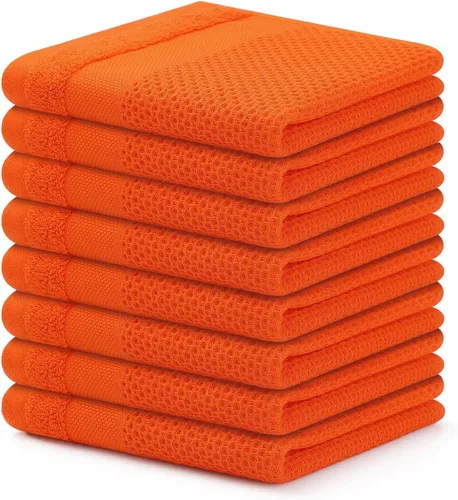 Miniatura 61 de Homaxy Paños de cocina 100% algodón, paquete de 8 – 12 x 12 pulgadas, tejido de gofre, muy suaves y absorbentes, paños de cocina de secado rápido