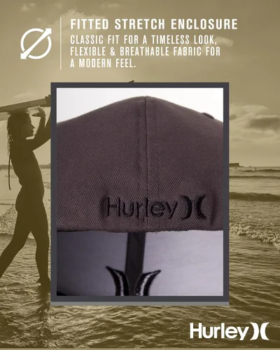 Miniatura 68 de Hurley Gorra de béisbol para hombre - Flexfit - Gorras de béisbol ajustadas para hombre (tamaños: S-XL)