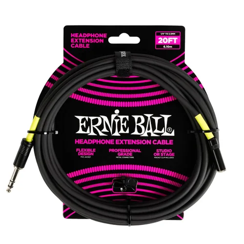 Miniatura 4 de Ernie Ball Cable de extensión de auriculares 1/4 a 0.138 in 10ft - Negro