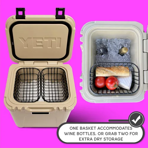 Miniatura 5 de Above Sea Level Cesta hielera para YETI Roadie 24 y YETI Roadie 32 – Bandeja de alambre seco para cofres de hielo YETI Roadie – Compatible