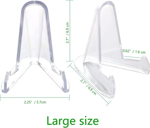 Miniatura 3 de LRANFOW Soporte de tarjetas de acrílico grueso, soporte para mini caballete, soportes para tarjetas deportivas, soporte de tarjetas graduadas