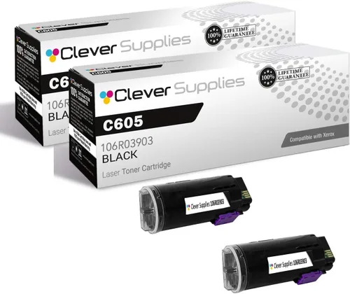 Miniatura 265 de CS compatible Xerox Phaser 6510/WorkCentre 6515 (106r03480) 2 cartuchos de tóner negro para Phaser 6510, WorkCentre 6515 2 negro