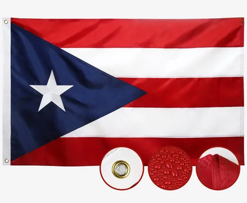 Miniatura 16 de Bandera de México 3x5 para exteriores, banderas mexicanas bordadas, nylon 210D resistente, rayas cosidas, ojales de latón más fuertes, 4 dobladillos