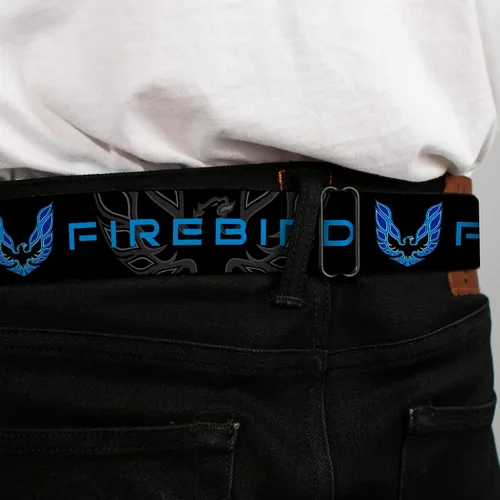 Miniatura 4 de Buckle-Down Cinturón de seguridad Pontiac FIREBIRDLogo NegroGrisesAzules - 1.0" Ancho - 20-36 pulgadas de largo