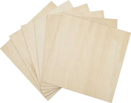 Madera sin terminar, paquete de 6 hojas de tilo para manualidades, tablero de madera para casa, aviones, barcos, artes y manualidades, proyectos