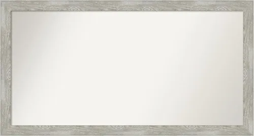 Miniatura 167 de Amanti Art Espejo de baño gris para sobre el fregadero, 31 x 48 pulgadas, espejo de tocador rectangular estrecho de color gris, marco de madera