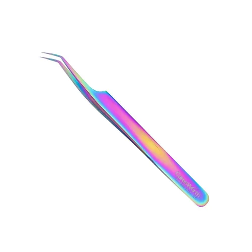 Miniatura 2 de Pinzas de extensión de pestañas de calidad suiza, volumen ruso, titanio, multicolor, J1 (Dolphin)