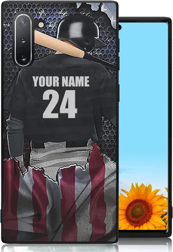 Miniatura 6 de Fundas de teléfono con número de nombre personalizado, diseño de bandera de Estados Unidos, para Galaxy A16/A15/A25/A14/A54/A53 Béisbol