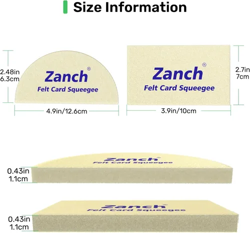 Miniatura 6 de Zanch Herramientas de tinte de ventanas, escobilla de fieltro de lana suave para protección contra el tinte de ventanas e instalación de película