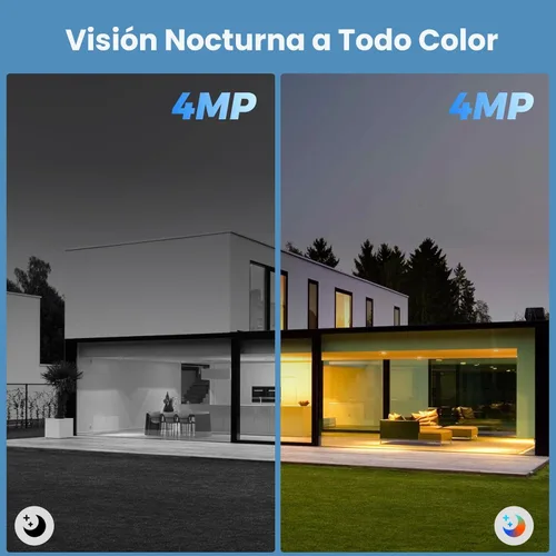 Miniatura 5 de Hiseeu Cámaras de seguridad solares para exteriores, de vigilancia, Wi-Fi, 3K, 4MP, detección de movimiento PIR/AI, impermeable, visión nocturna a