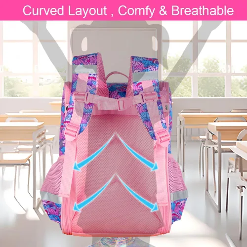 Miniatura 30 de KLFVB Mochila de 3 piezas para niñas y niños, bolsa de libros de dinosaurio de unicornio de 15 pulgadas con lonchera, bolsa escolar preescolar