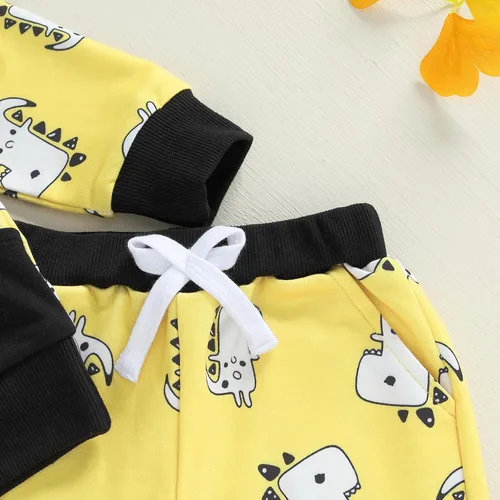 Miniatura 187 de Conjunto de ropa de otoño e invierno para bebé y niño, sudadera larga con capucha y pantalones para niños pequeños, 6, 12, 18, 24 meses, 2T