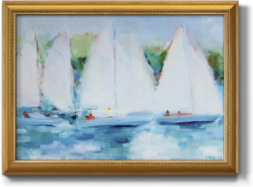 Miniatura 27 de Arte de pared de mapa de Estados Unidos azul sobre líneas blancas y rojas, pintura de fondo, arte abstracto moderno, decoración del hogar, lienzo