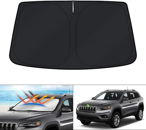 KUST - Parasol plegable para parabrisas, protector que bloquea los rayos UV y mantiene tu coche más fresco