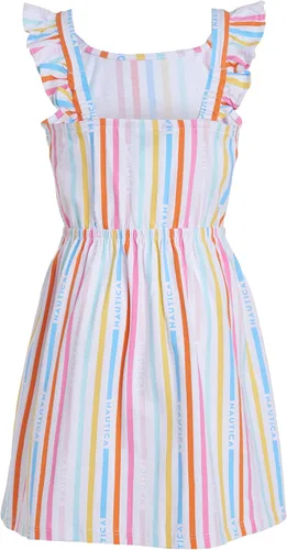 Miniatura 2 de Nautica Vestido estampado de manga volada para niña