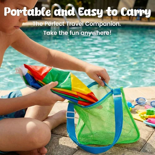 Miniatura 6 de 3 otters Paquete de 4 bolas de playa de 12 pulgadas, juguetes inflables de piscina arcoíris para juegos de agua de verano, recuerdos de fiesta