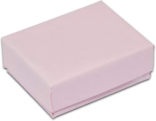 Miniatura 50 de TheDisplayGuys - Paquete de 25 cajas de cartón rellenas de algodón #33 para joyas, color rojo mate (3.5 x 3.5 x 1.0 pulgadas), para envío