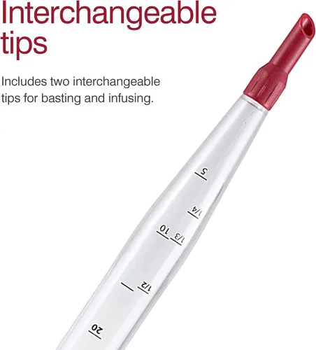 Miniatura 6 de Zyliss Baster & Infuser 2 en 1, apto para lavavajillas, inyector de adobo de acero inoxidable y tostador para cocinar, mediano