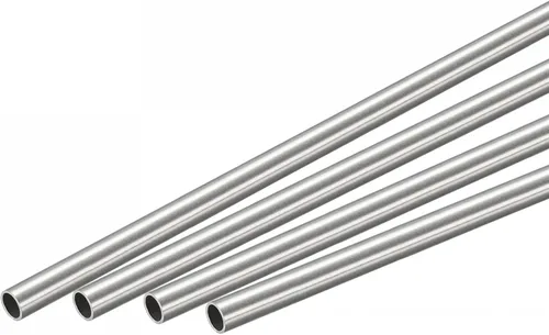Miniatura 22 de uxcell Tubo redondo de acero inoxidable 304 0.079 in OD 0.008 in espesor de pared 11.811 in longitud 4 piezas