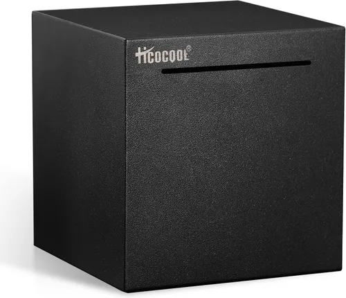 Miniatura 7 de hicocool Alcancía para adultos debe romperse para abrir, alcancía de acero inoxidable para adultos para dinero real, banco de dinero de metal Negro