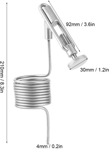 Miniatura 2 de TOPINCN Válvula de muestreo de fermentación de cerveza de acero inoxidable 304 Desempañador de bobina de fermentador de cerveza casera accesorio