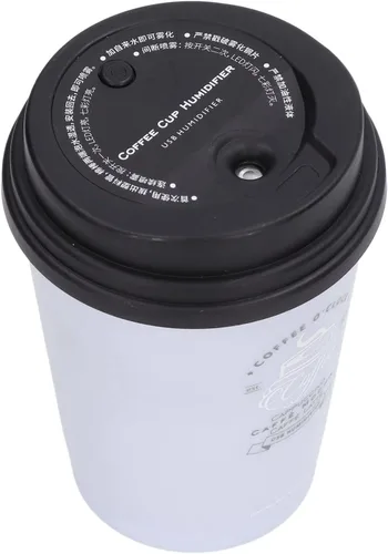 Miniatura 9 de Humidificadores para dormitorio, humidificadores de niebla fría de 10.1 fl oz, mini humidificador portátil, mini humidificador USB de taza de café