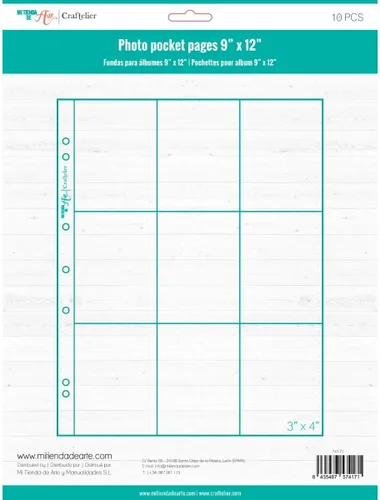 Miniatura 5 de Craftelier - Fundas de plástico transparente con bolsillo único para álbumes de fotos personalizados Incluye 10 fundas de 9" x 12