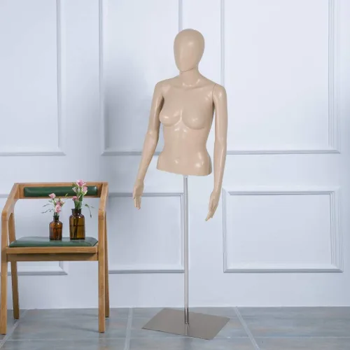 Miniatura 3 de Maniquí femenino Torso Forma de vestido Maniquí de costura 39-56 pulgadas altura ajustable vestido modelo maniquí cabeza de exhibición vestido