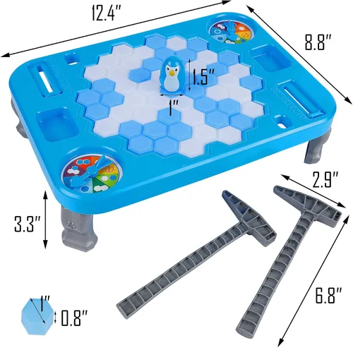 Miniatura 4 de DR.DUDU Juego Rompe Hielo Salva al Pingüino en el Bloque de Hielo, Juego Divertido Familiar, Activa la Trampa del Pingüino, Regalos para el Día