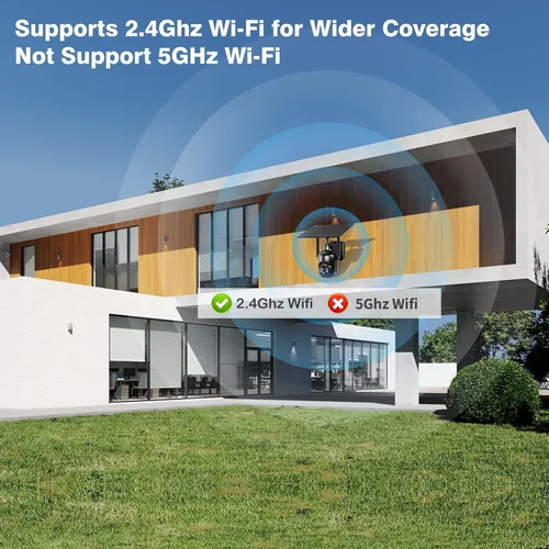 Miniatura 6 de Xega Cámara de seguridad solar WiFi, cámara IP inalámbrica PTZ HD para exteriores, batería recargable de vigilancia con panel solar