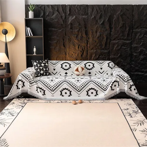 Miniatura 35 de VClife Fundas de sofá bohemio de felpilla para sofá seccional, fundas de sofá suaves y antideslizantes para sofá de 2 cojines, protector de muebles