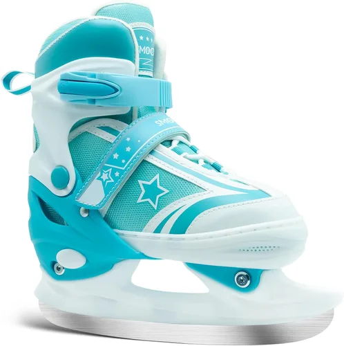 Miniatura 9 de Patines de Hielo Ajustables, Patines de Hielo de Cuchilla Lisa para Edades 3-12, Patines de Hielo con Forro Cómodo para Principiantes Niños y Niñas