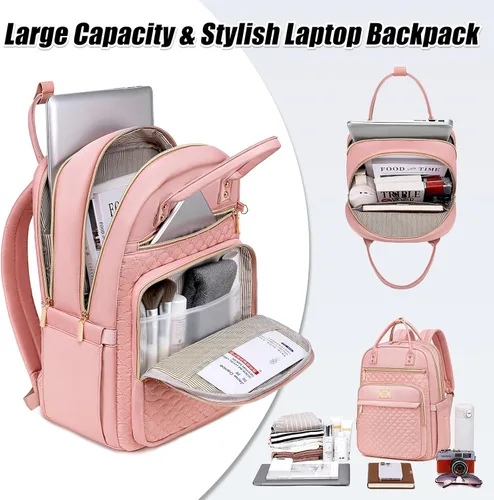 Miniatura 3 de Mochila para laptop Tealari para mujeres, mochila para laptop de 15.6 pulgadas para el trabajo, mochila de viaje impermeable, mochila universitaria