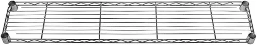 Miniatura 3 de SI Estantería de alambre cromado de 8 pulgadas de profundidad x 42 pulgadas con estantes de 2 niveles, capacidad de 800 libras cada uno, moderno