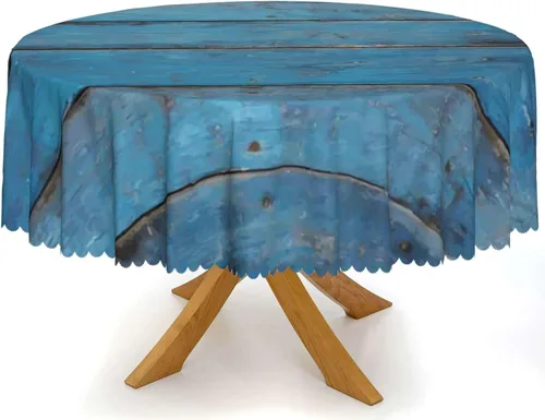Miniatura 12 de Mantel redondo con temática de cebra, mantel lavable a prueba de derrames, lavable, reutilizable, para comedor, cocina, decoración del hogar, cena