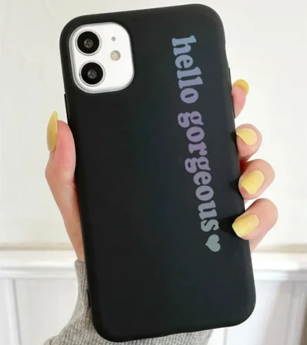 Miniatura 4 de 3x Pegatina para espejo retrovisor de «Hello Gorgeous», accesorio holográfico para coche para mujeres, calcomanía de color láser para vaso
