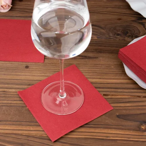 Efavormart - Paquete de 20 servilletas de papel Airlaid suaves de lino de color burdeos, altamente absorbentes, desechables Borgoña