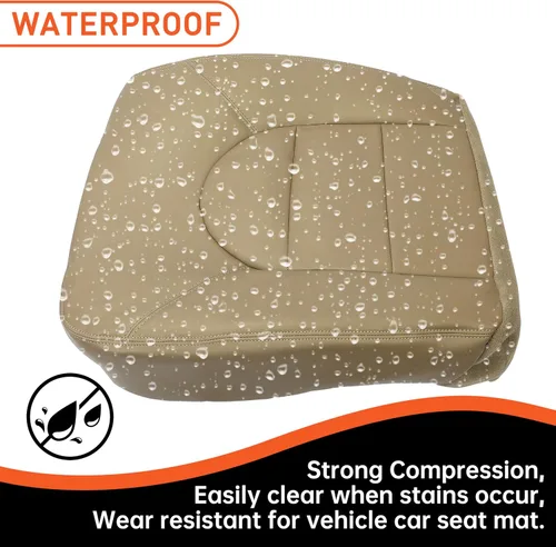 Miniatura 5 de ECOTRIC Funda de repuesto para parte inferior de asiento compatible con Ford F250 F350 F450 Lariat 1999 2000 de cuero artificial color marrón