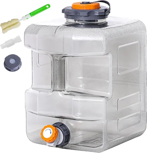 Miniatura 11 de REDCAMP Contenedor de agua portátil de 4 galones/15L con espiga, jarras de agua para camping, tanque de agua, almacenamiento portátil de agua