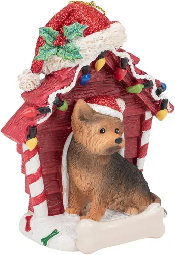 Miniatura 2 de Kurt Adler Yorkshire Terrier con adorno de casa de perro
