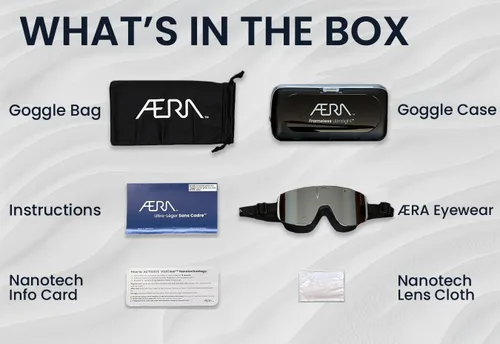 Miniatura 6 de ÆRA Gafas de natación ultraligeras sin marco, lente nanotecnológica antivaho, 100% protección UV, surf, SUP, moto acuática, esquí acuático, aguas